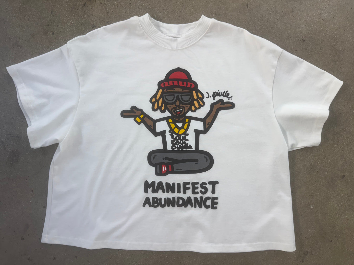 WOMANS CREW NECK CROP T