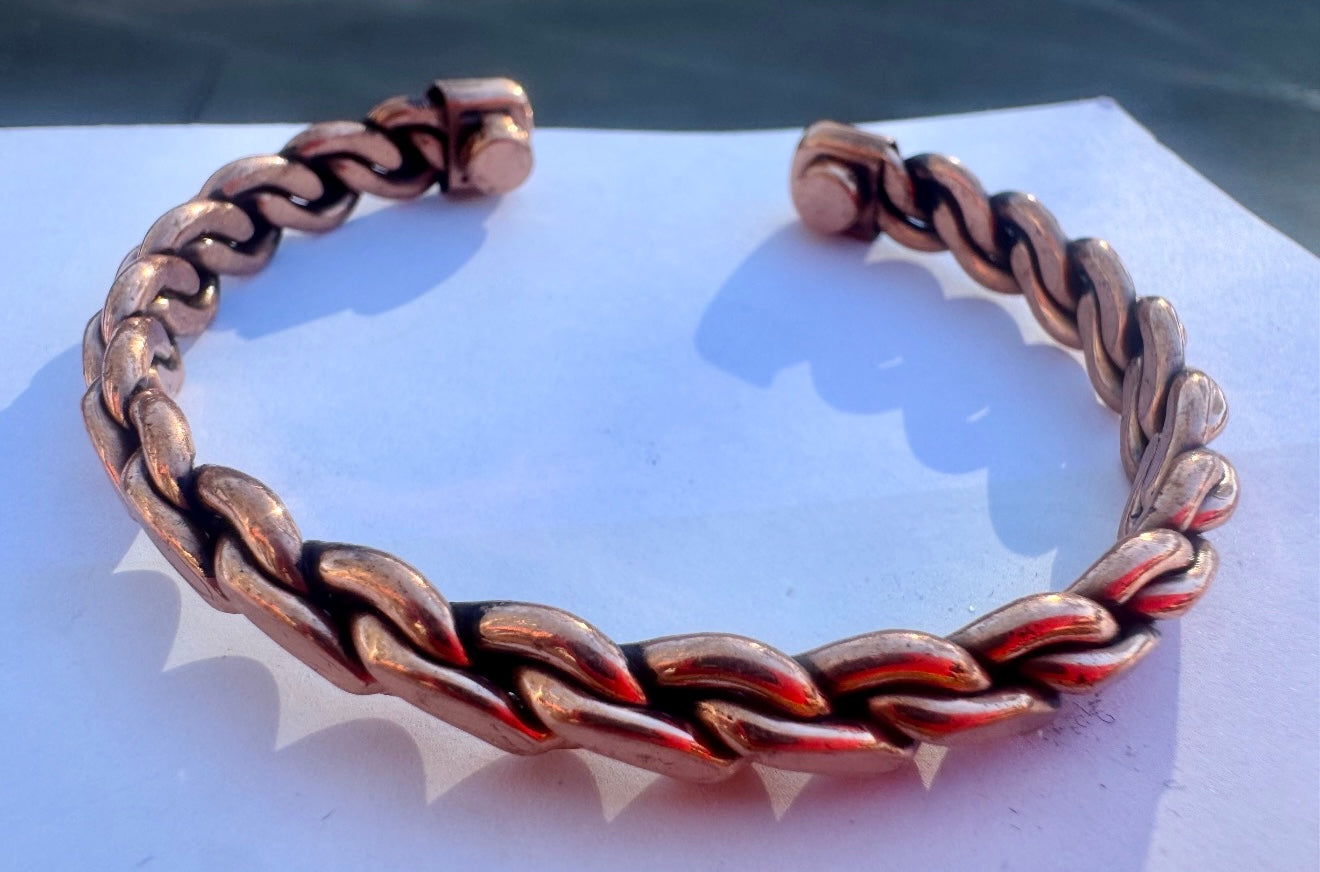 COPPER GROUNDING TWIST ADJUSTABLE BRACELET