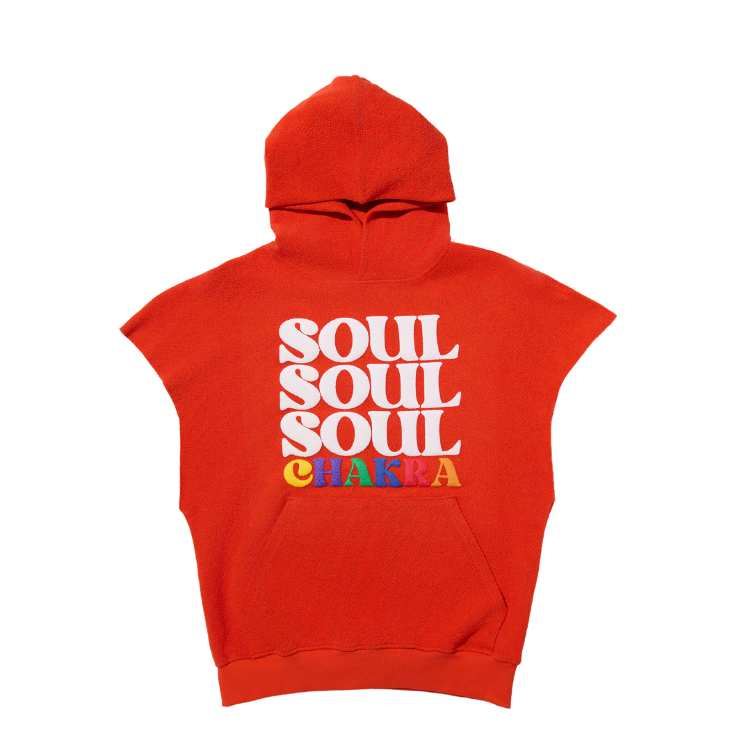 MENS CUT OFF MUSCLE HOODIE MULTICOLOR