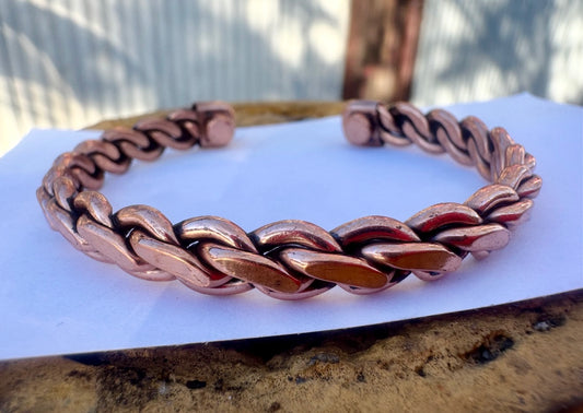 COPPER GROUNDING TWIST ADJUSTABLE BRACELET