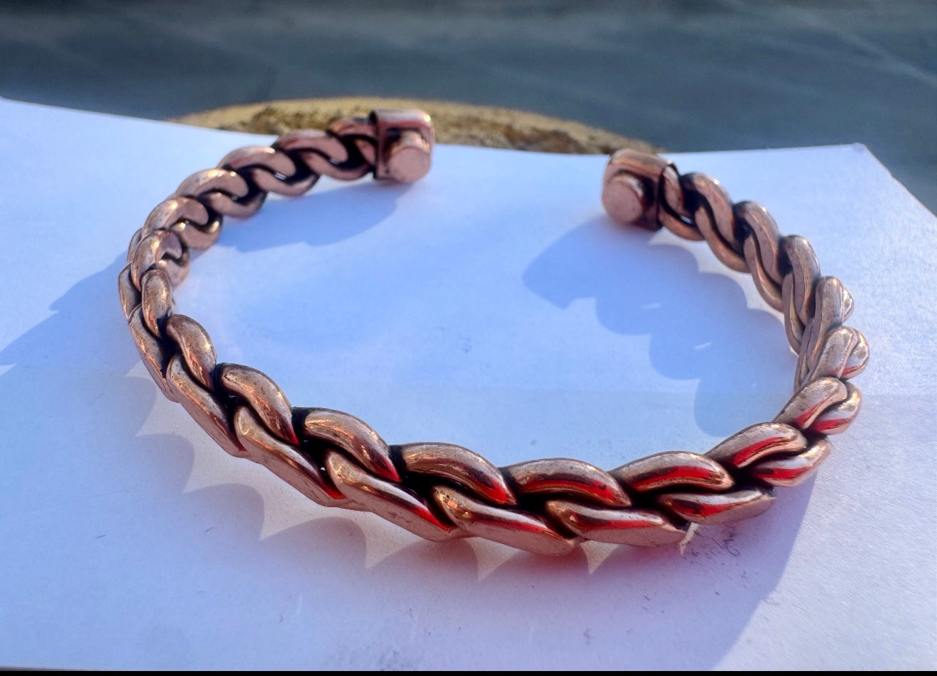COPPER GROUNDING TWIST ADJUSTABLE BRACELET